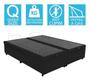 Imagem de Base Cama Box Baú Bipartido Queen Suede Preto 43x158x198