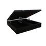 Imagem de Base Cama Box Baú Bipartido Queen Suede Preto 43x158x198