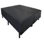 Imagem de Base Cama Box Bipartido Premium Tecido Sintético Preto Queen 1,58 x 1,98 x 0,32