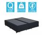 Imagem de Base Cama Box Bipartido Queen Size Material Sintético Preto 40x158x198