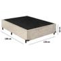Imagem de Base Cama Box Casal 138x188cm Bege