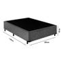 Imagem de Base Cama Box Casal Suede 138x188 Cinza