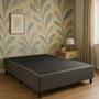 Imagem de Base Cama Box Casal Suede 138x188 Cinza