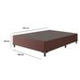 Imagem de Base Cama Box Casal Suede Marrom 138x188