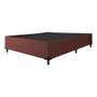 Imagem de Base Cama Box Casal Suede Marrom 138x188