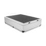 Imagem de Base Cama Box Com Baú Blindado Casal material sintético Branco 43x138x188