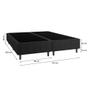 Imagem de Base Cama Box para Colchão Casal King 193x203cm Caliope Cinza Escuro Umaflex