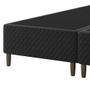 Imagem de Base Cama Box para Colchão Casal Queen 158x198cm Malala Preto Umaflex