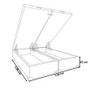 Imagem de Base Cama Box Queen com Baú 45x158x198 Preto