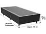 Imagem de Base Cama Box Solteirão material sintético Linhão Preto 37X108X188 AN