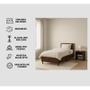 Imagem de Base Cama Box Solteiro 88x188x25 - Marrom Suede