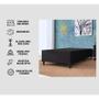 Imagem de Base Cama Box Solteiro 88x188x42 - Preta Suede