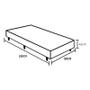 Imagem de Base Cama Box Solteiro 88x188x42 - Preta Suede