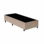 Imagem de Base Cama Box Solteiro 88x188x42- Suede Bege