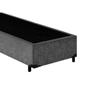 Imagem de Base Cama Box Solteiro Cinza Suede(88x188x25)