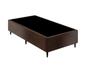 Imagem de Base Cama Box Solteiro Firme Suede Marrom - Fabrica De Tudo