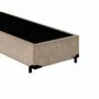 Imagem de Base Cama Box Solteiro Suede Bege 88X188X40