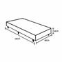 Imagem de Base Cama Box Solteiro Suede Bege 88X188X40