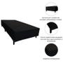 Imagem de Base Cama Box Solteiro Suede Preta 88x188x40 Antiderrapante