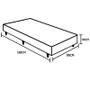 Imagem de Base Cama Box Solteiro Suede Preta 88x188x40 Antiderrapante
