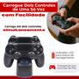 Imagem de Base Carregador Duplo Compativel com Playstation 4 Dock Charge Controle Ps4 Premium