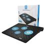 Imagem de Base Cooler para Notebook Até 7 Polegadas com 4 Cooler Ajuste de Altura Led Azul Hoopson