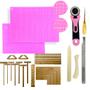 Imagem de Base de Corte A3 45x30 Mesa Apoio Placa Para Cortar Tecido Papel Kit Cartonagem Encadernação Esquadros Gabarito Scrapbook Cortador de Tecido Papel 45mm Dobradeira Agulhão