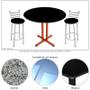 Imagem de Base de Mesa de Jantar Grécia para Tampos de Vidro Pedra Madeira até 100cm x 100cm - Cobre
