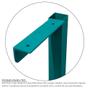 Imagem de Base de Mesa Nova York Para Tampos De Madeira Até 140cm X 60cm Verde