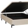Imagem de Base para Cama Box Casal com Bau 138x188x30 material sintético Linho Areia Dancar