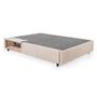 Imagem de Base para Cama Box Viúva Guldi com Guarda Objetos Bege