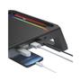 Imagem de Base Para Monitor Usb Suporte Celular BM-L100BK Led C3Tech