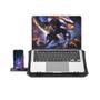 Imagem de Base Para Notebook 15.6" C3Tech, Com Suporte de Celular, Led Azul, Preto - NBC-40BK