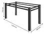 Imagem de Base Retangular Para Mesa Jantar Vidro Pedra Madeira 1,50mx80
