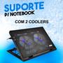 Imagem de Base Suporte 2 Coolers Para Notebook Shine Usb Led Letron