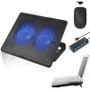 Imagem de Base Suporte c/ Cooler 2x HUB 4 Mouse para Notebook Positivo