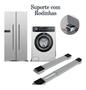Imagem de Base Suporte Com Rodinhas Para Geladeira Fogão Maquina De Lavar Sofá Móvel