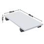 Imagem de Base Suporte De Cpu Computador Branco Com Rodas Em Mdf Basic