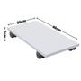 Imagem de Base Suporte Gabinete Cpu Computador Branco Com Rodas Mdf