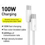 Imagem de Baseus Cabo Turbo 100W Tipo-C USB-C 1 ou 2 Metros Cor Branco