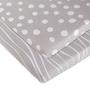 Imagem de Bassinet Sheet Set 2 Pack 100% Jersey Algodão Listras Abstratas e Brancas Cinza e Branco da Ely's & Co.