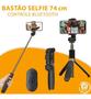 Imagem de Bastão Pau Selfie Tripé Alumínio Para Celular Bluetooth 74Cm