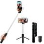 Bastão Pau Selfie Tripé Controle Bluetooth C/ Luz Led 70cm - DS Imagem de Bastão Pau Selfie Tripé Controle Bluetooth C/ Luz Led 70cm