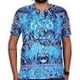 Imagem de Bata Azul 100% Viscose com Estampa Tie Dye Inspirada na Arte Maori Azul