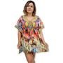 Imagem de Bata Kaftan Indiana Digital com Brilhos Estampada Boho Luxo