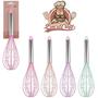 Imagem de Batedor de clara fouet manual de silicone boneco cabo inox bons cheff 26x7cm