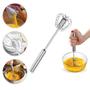 Imagem de Batedor de Claras e Ovos Semiautomático Fouet Fue Prático Aço Inox Fácil Limpeza 35cm