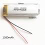 Imagem de Bateria 1100 Mah 3,7v 8mm X 20mm X 60mm Grossa Cr