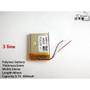 Imagem de Bateria  3,7v 600mah Com 3 Fios 5mm X 30mm X 40mm 503040 ..