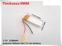 Imagem de Bateria 401030 com 120mah 4mmx10mmx30mm 2 fios 3,7v